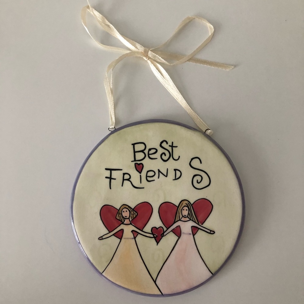 Best friend ceramic wall plaque
